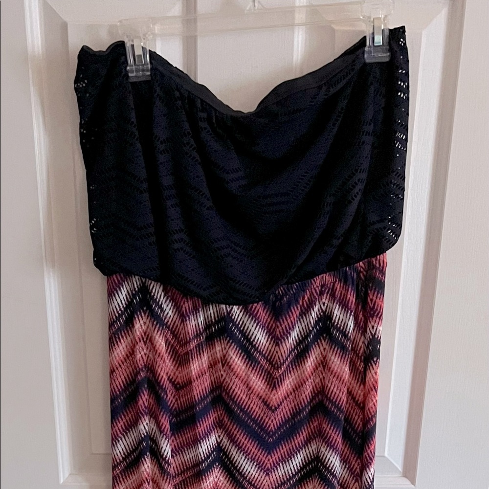 Strapless maxi dress